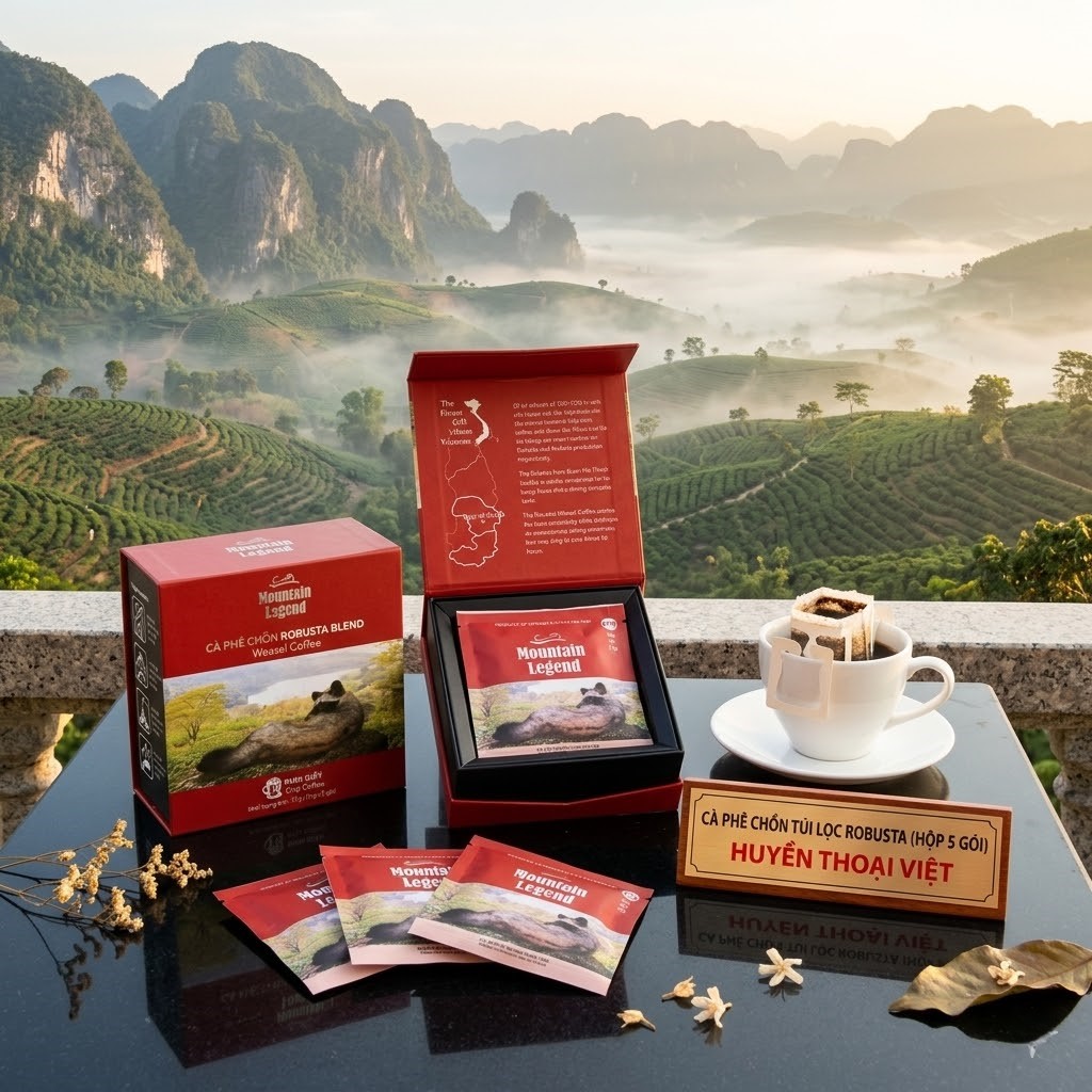 Cà phê Chồn túi lọc Robusta 75 gram