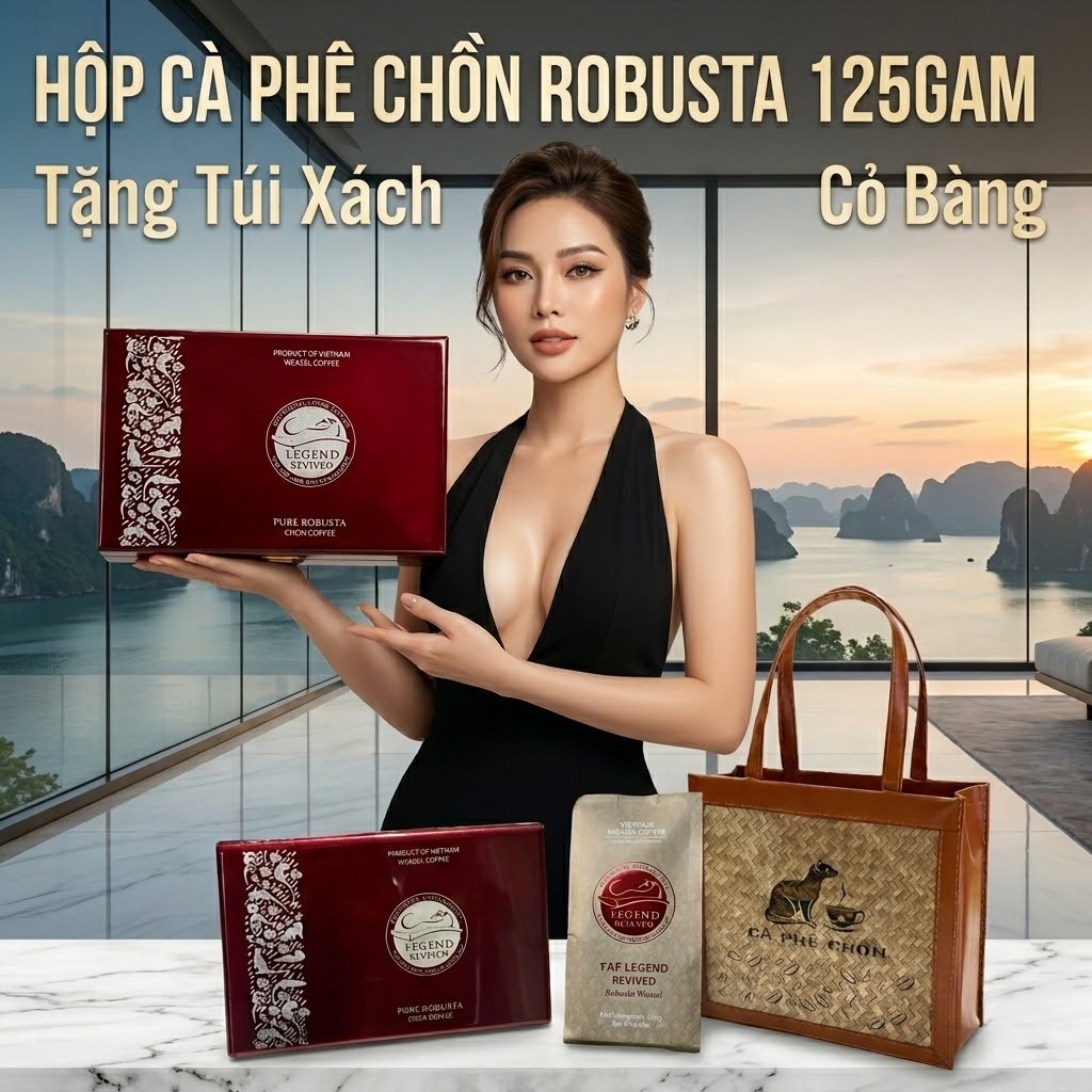 Cà phê Chồn Robusta Hộp 125gram